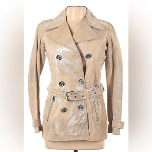 This is a MK leather jacket Size 2. Purchased on Thredup. It’s in great shape.